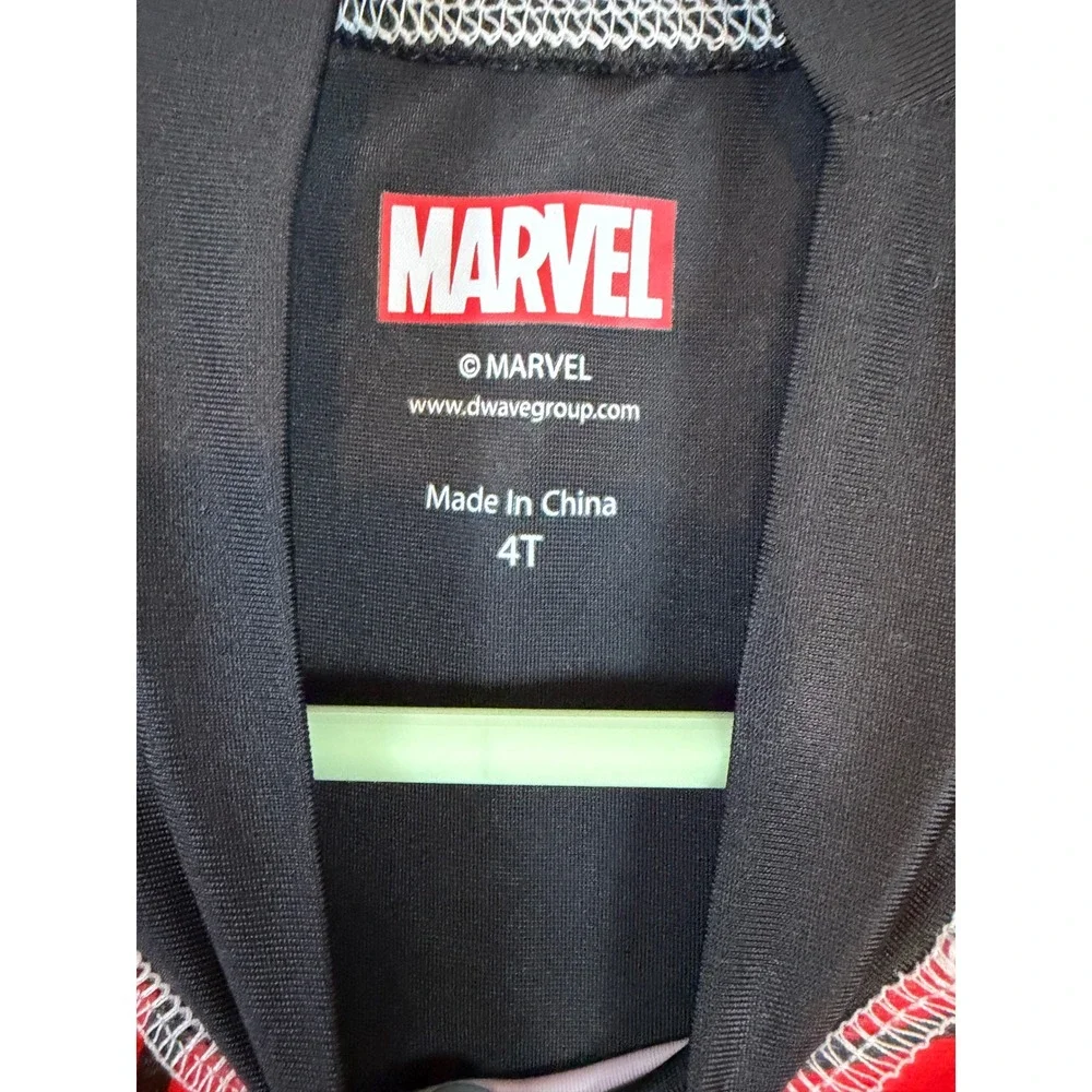 Marvel Spider-Man Kids Rash Guard Long Sleeve Swim Shirt UPF 50+ Superhero 4T